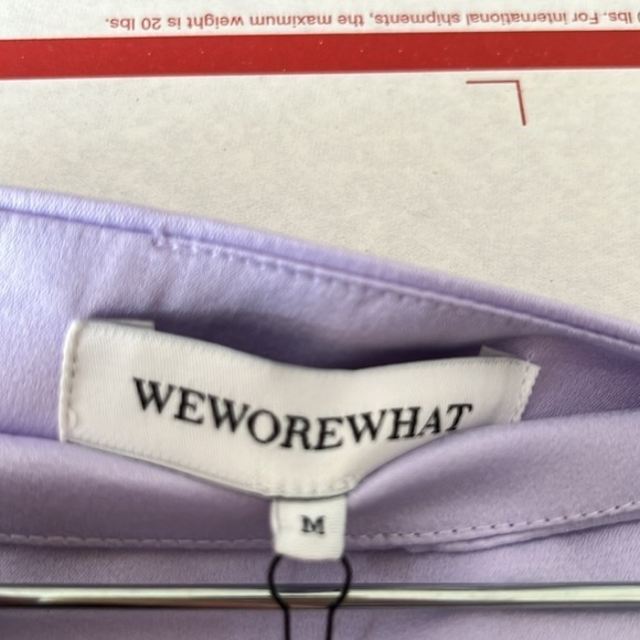 WEWOREWHAT Fairy Core Heather Lavender Satin Charmeuse Mini Slip Skirt Size M - Picture 4 of 6